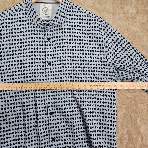 A Fish Named Fred Shirt Colorful Leaves Button-Up Men's XL Floral All Over Print - Picture 3 of 10